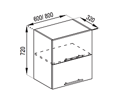 Кухня Адель верхня секція В 60Б (Світ Меблів ТМ)