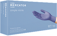 Перчатки нитриловые Mercator Nitrile синии неопудренные размер М