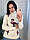 Жіночий теплий светр із красивим малюнком.Виробництво Туреччина, білий NB 7046, фото 2