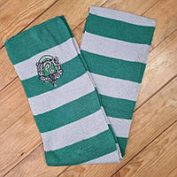 Вязанный шарф для мальчика, цвет серый, зеленый