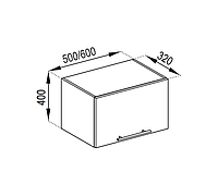 Кухня Адель верхняя секция В 50 ОКАП ширина 500 мм, высота 400 мм (Світ Меблів ТМ)