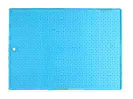 Антиковзний килимок-підставка під миски для собак і кішок Dexas Pet Bowl Grippmat (Дексас) Маленький — 33 х 48 см., Блакитний