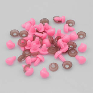 Носик для Іграшок, Трикутний, Колір: Рожевий, Розмір: 11x14м, Пін: 6мм, (1 шт.)