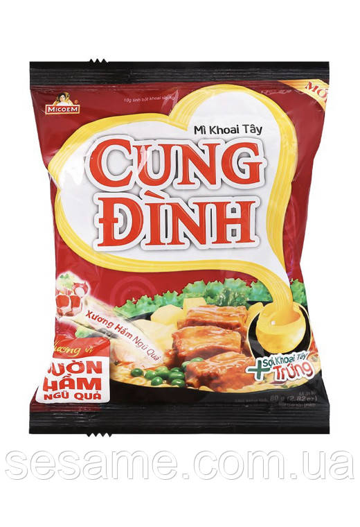 Локшина картопляна швидкого приготування Cung Dinh з тушкованими реберцями 80 г