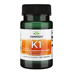 Вітамін К1 Swanson Vitamin K-1 100mcg 100 таблеток