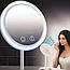 Дзеркало для макіяжу з підсвічуванням і вентилятором Beauty Breeze Mirror / Косметичне настільне дзеркало, фото 6
