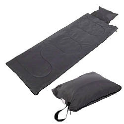 Спальний мішок ковдра 4140 Сірий (185х75 см) з підголівником/ Тактичний військовий спальник
