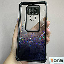 Чохол для Xiaomi Redmi Note 9 із шторкою для камери із блискітками чохол на телефон сяомі нот 9 чорний C4P, фото 4