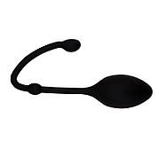 Чорний вібростимулятор у формі кульки з хвостиком Velvet kiss iOrgasm | Puls69, фото 3