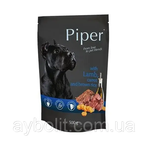 Влажный корм для собак Dolina Noteci Piper ягненок, морковь и коричневый рис 500 г