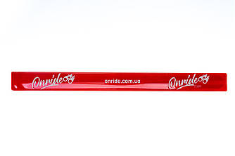 Світловідбиваюча смужка ONRIDE Тім 3х34см червона