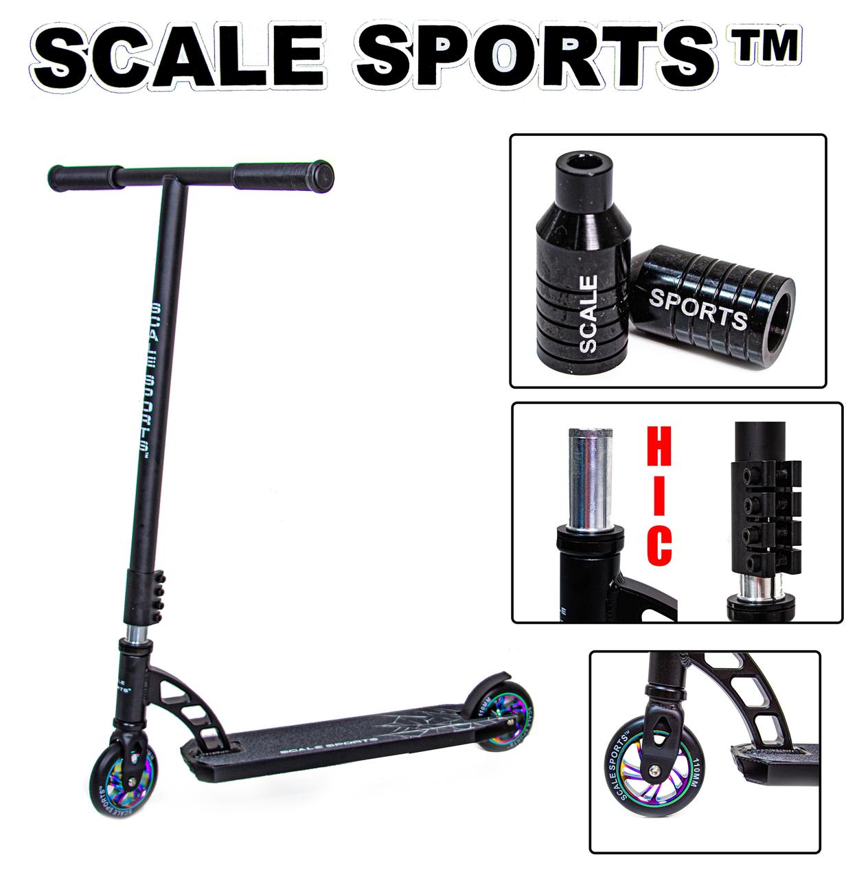Трюковий самокат Scale Sports Phantom 110 mm. Чорний