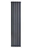 Вертикальний дизайнерський радіатор опалення ARTTIDESIGN Livorno II 5/1800/340/50 сірий матовий, фото 4