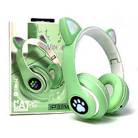 Бездротові навушники з вушками Cat STN-28 Зелені