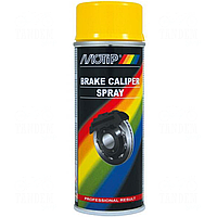 Краска (эмаль) для суппортов и тормозных барабанов Motip Brake Caliper Spray, 400 мл Аэрозоль Желтый