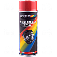 Фарба (емаль) для супортів та гальмівних барабанів Motip Brake Caliper Spray, 400 мл Аерозоль Червоний