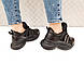 Зимові кросівки жіночі шкіряні замшеві на хутрі високій платформі теплі зручні молодіжні стильні чорні 36 розмір MKraFVT 2142 2023, фото 8