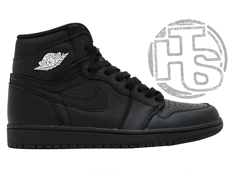 Чоловічі кросівки Air Jordan 1 Retro High OG Triple Black 555088-022, фото 1
