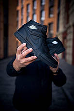 Чоловічі кросівки Air Jordan 1 Retro High OG Triple Black 555088-022, фото 5
