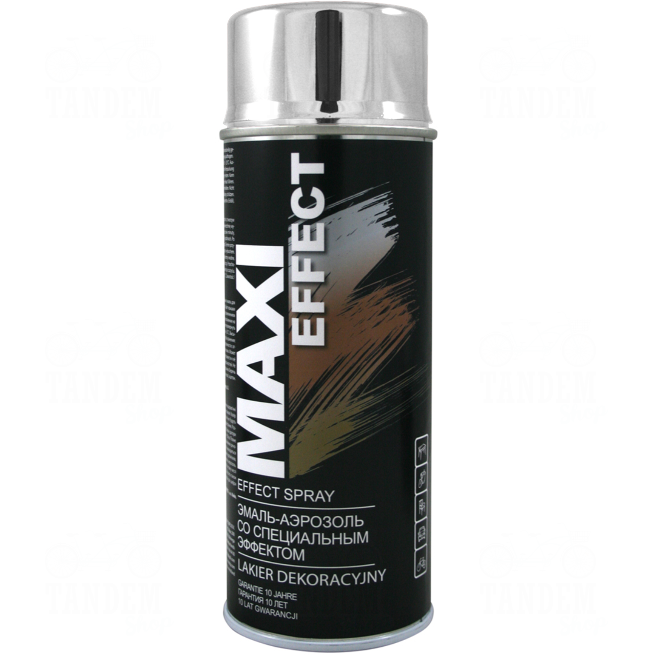 Фарба (емаль) декоративна з ефектом хром Maxi Effect, 400 мл Аерозоль Срібло, фото 1