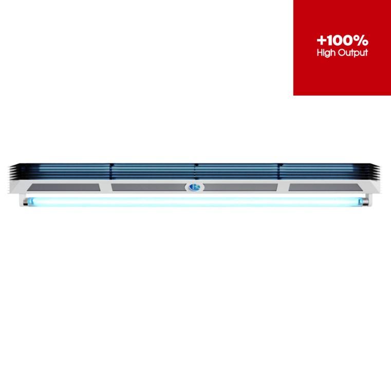 Бактерицидна кварцова лампа BactoSfera EKRAN Jalousie 55x2 +100% з жалюзі екранований опромінювач, фото 1