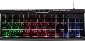 Клавіатура USB 2E KG300 LED Gaming black (2E-KG300UB) UA