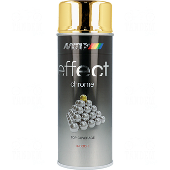 Фарба (емаль) декоративна з ефектом хром Motip Deco Effect Chrome, 400 мл Аерозоль Золото