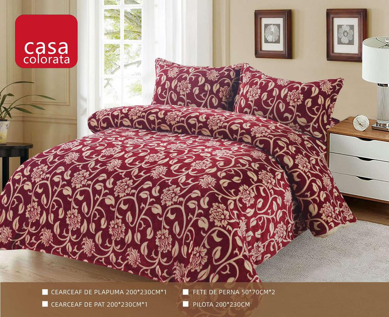 Велюрова постільна білизна Casa Colorata Євро