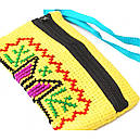 Косметичка гаманець ручна вишивка жовтий, фото 3