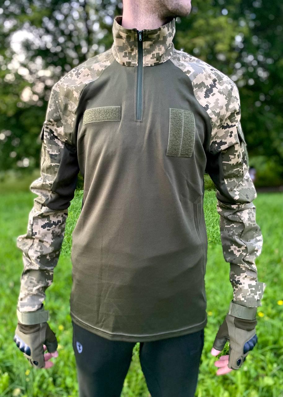 Кофта військова чоловіча сорочка піксель Убекс піксельний з довгим рукавом. XL розмір