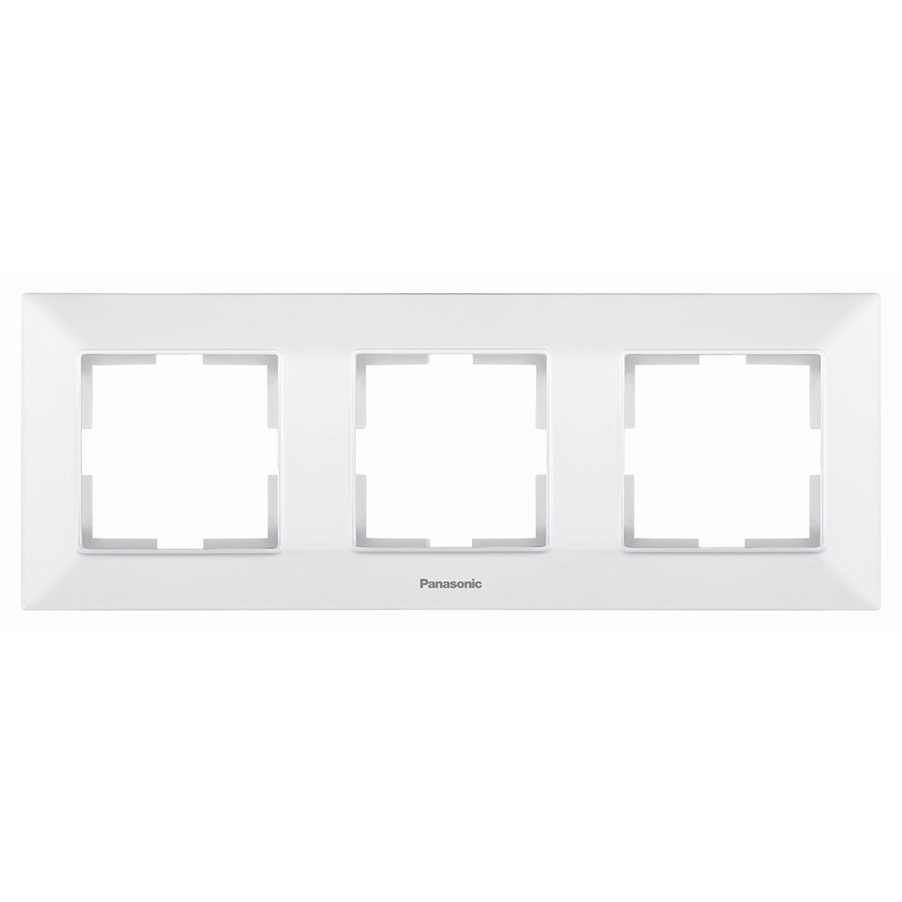 Рамка Panasonic Arkedia Slim потрійна, горизонтальна, біла, фото 1