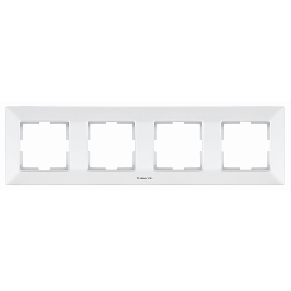Рамка Panasonic Arkedia Slim чотирьохмісна, горизонтальна, біла, фото 1