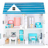 Ляльковий будиночок з меблями Bambi MD 1955 | Дерев'яний 2х поверховий будиночок для ляльок, фото 2