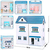 Ляльковий будиночок з меблями Bambi MD 1955 | Дерев'яний 2х поверховий будиночок для ляльок, фото 3