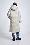 Зимове пальто на верблюжій шерсті lora duvetti великих розмірів 50, фото 4