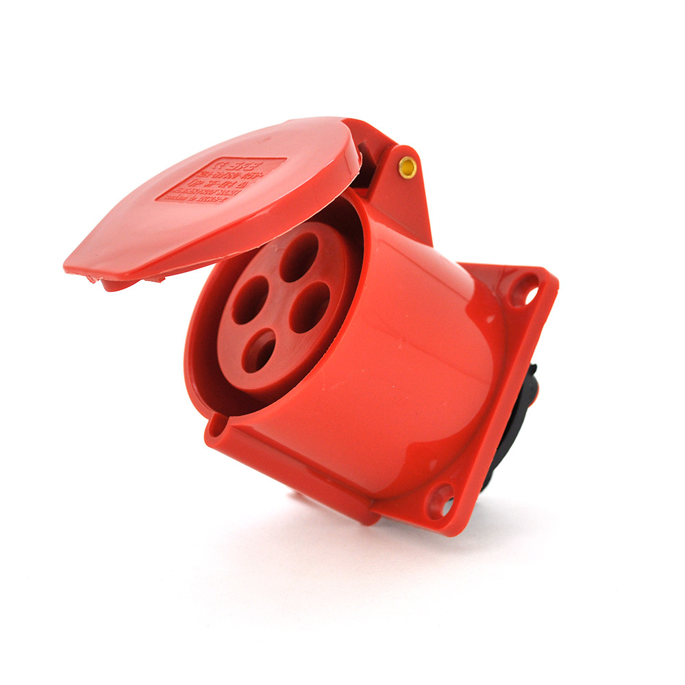 Розетка накладна пряма SF-324, 4 полюса, 3Р + E, 32А, 380V, IP44, фото 1