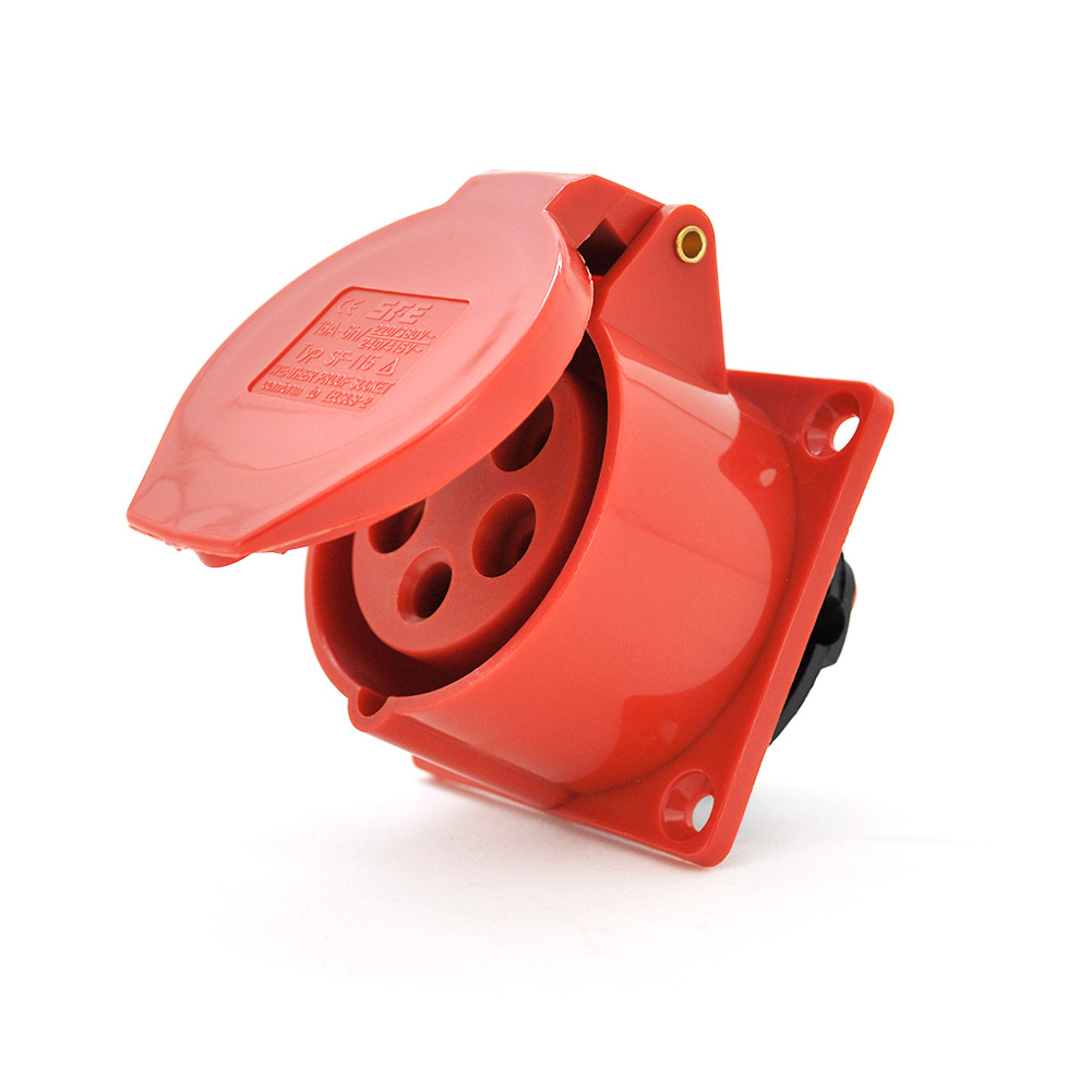 Розетка накладна пряма SF-315, 5 полюсів, 3Р + N + E, 16А, 380V, IP44, фото 1