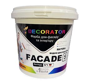 Фарба фасадна TM DECORATOR Facade 5 (біла В1) 1л, фото 3