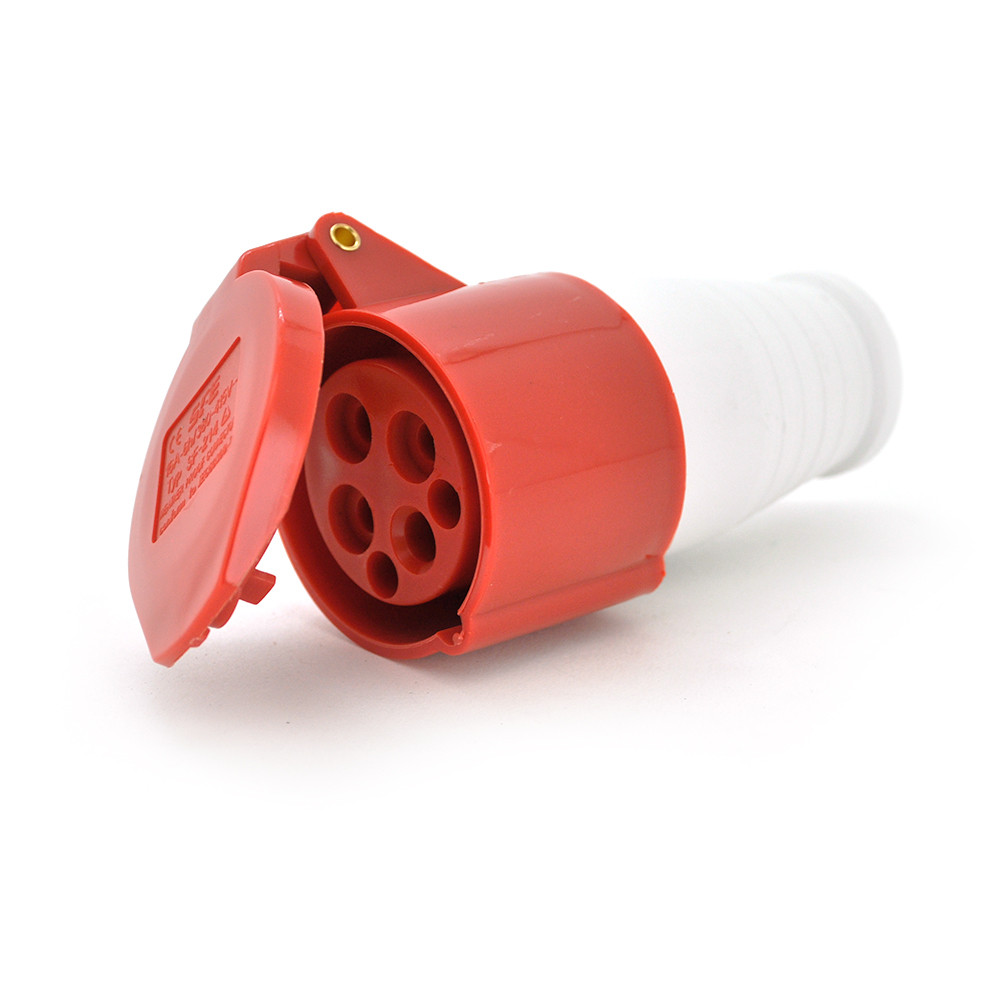 Розетка накладна SF-214, 4 полюса, 3Р + E, 16А, 380V, IP44, фото 1