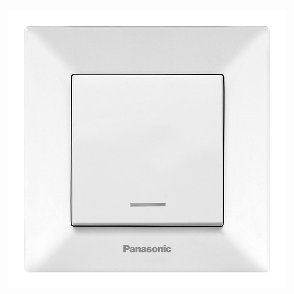 Вимикач Panasonic Arkedia Slim одноклавішний з підсвіткою, білий, фото 1