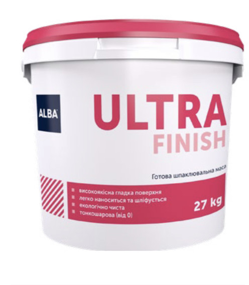 Шпаклівка полімерна ULTRA FINISH 7,5 кг Альба, фото 1