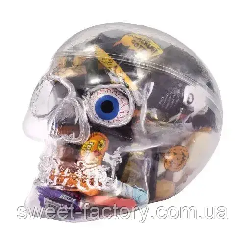Череп Halloween із солодощами Прозорий 333g
