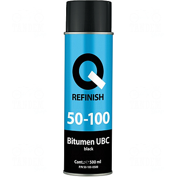 Бітумний засіб для обробки днища Q-Refinish 50-100, 500 мл Аерозоль Чорний