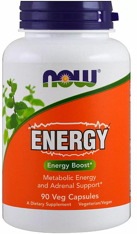 Енергія Energy 90 капс натуральний енерготонік жіросжігателя Now Foods