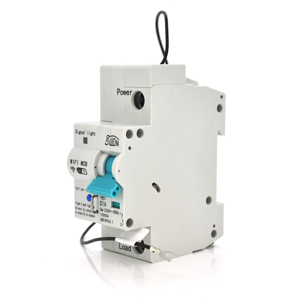 Автоматичний вимикач 1P/220V/16A із віддаленим керуванням через WiFi, фото 1