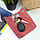 Подарунковий жіночий набір №64 "Тризуб": обкладинка на паспорт + ключниця (червоний), фото 5