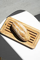 Дошка для нарізки хліба 40х20 см із ясена для кухні. Кухонна дошка з ясеню для нарізки хліба 20х40 см