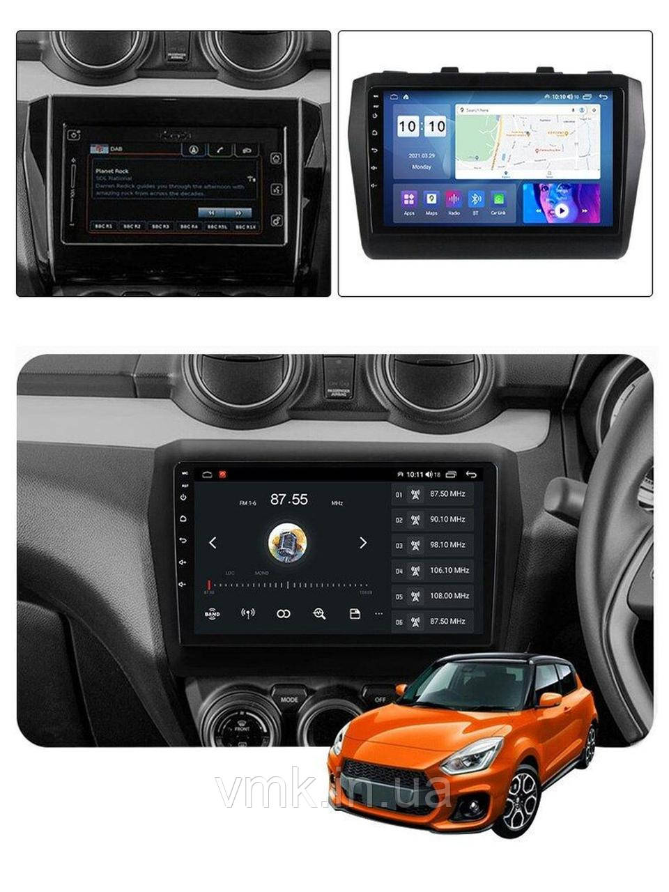 Андроїд Автомагнітола Suzuki Swift 2017-2020 ТОП платформа 7862 8 ядер 4G DSP CarPlay Android QLED, фото 1