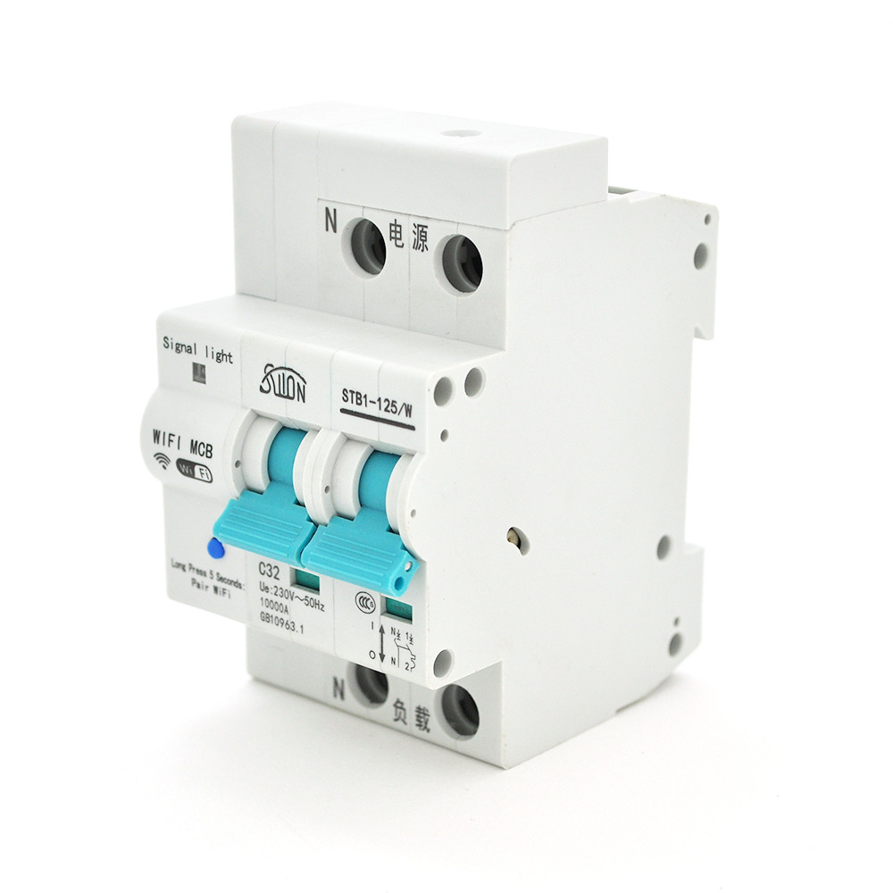 Автоматичний вимикач 2P/220V/32A з віддаленним управлінням  через WiFi, фото 1