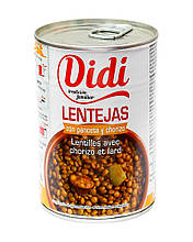 Сочевиця консервована Didi Lentejas con Panceta y Chorizo з Чорізо та беконом, 415 г